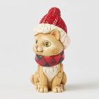 Enesco Jim Shore Heartwood Creek Holiday Cat Figurine, 4.1"