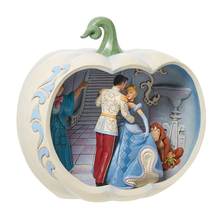 Enesco Jim Shore Disney Cinderella Scene In Carved Pumpkin Figurine, 8"