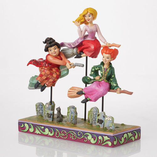 Enesco Jim Shore Disney Hocus Pocus Flying Sanderson Sisters Figurine, 9.4"