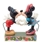 Enesco Jim Shore Disney Mickey And Minnie Making Heart Hands Figurine, 4.5"
