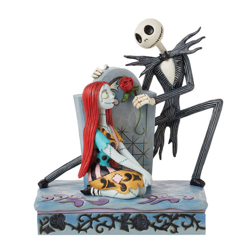 Enesco Jim Shore Disney Jack And Sally On Gravestone Figurine, 6.8"