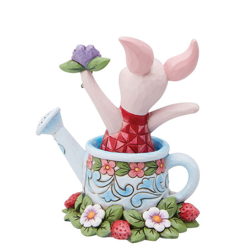 Enesco Jim Shore Disney Piglet In Watering Can Figurine, 4.5"