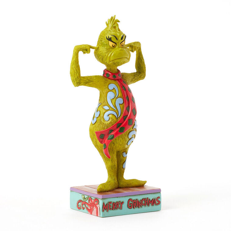 Enesco Jim Shore Grinch Plugging His Ears Figurine, 7"