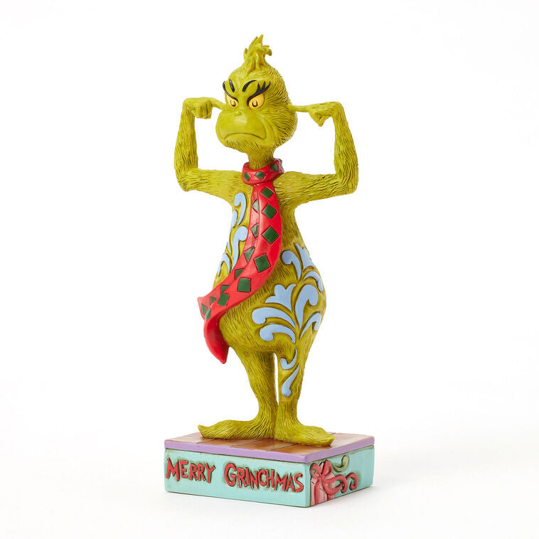 Enesco Jim Shore Grinch Plugging His Ears Figurine, 7"