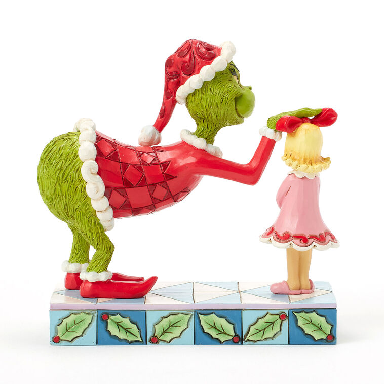 Enesco Jim Shore Grinch Patting Cindy Lou's Head Figurine, 5.4"