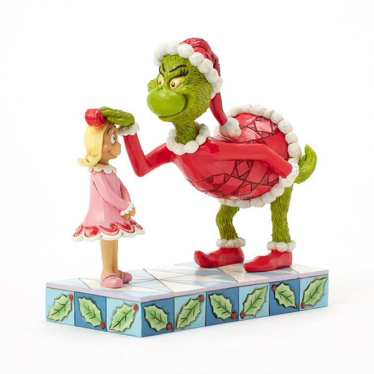 Enesco Jim Shore Grinch Patting Cindy Lou's Head Figurine, 5.4"