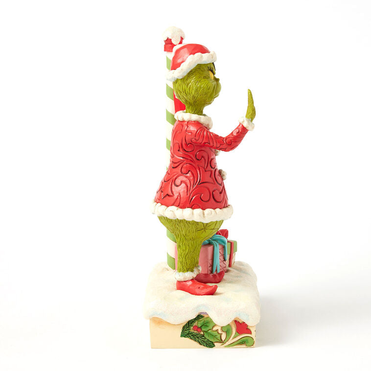 Enesco Jim Shore Grinch By Light-Up Stop Sign Figurine, 9.3"