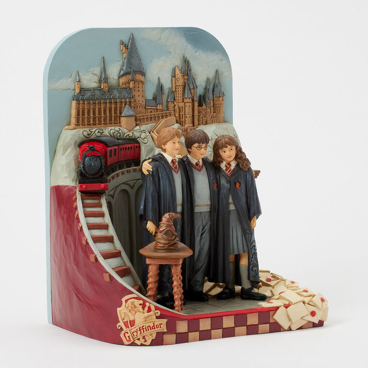 Enesco Jim Shore Harry Potter, Ron And Hermione With Train Figurine, 9"