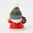 Enesco Jim Shore Heartwood Creek Holiday Gnome With Candle Figurine, 4.33"