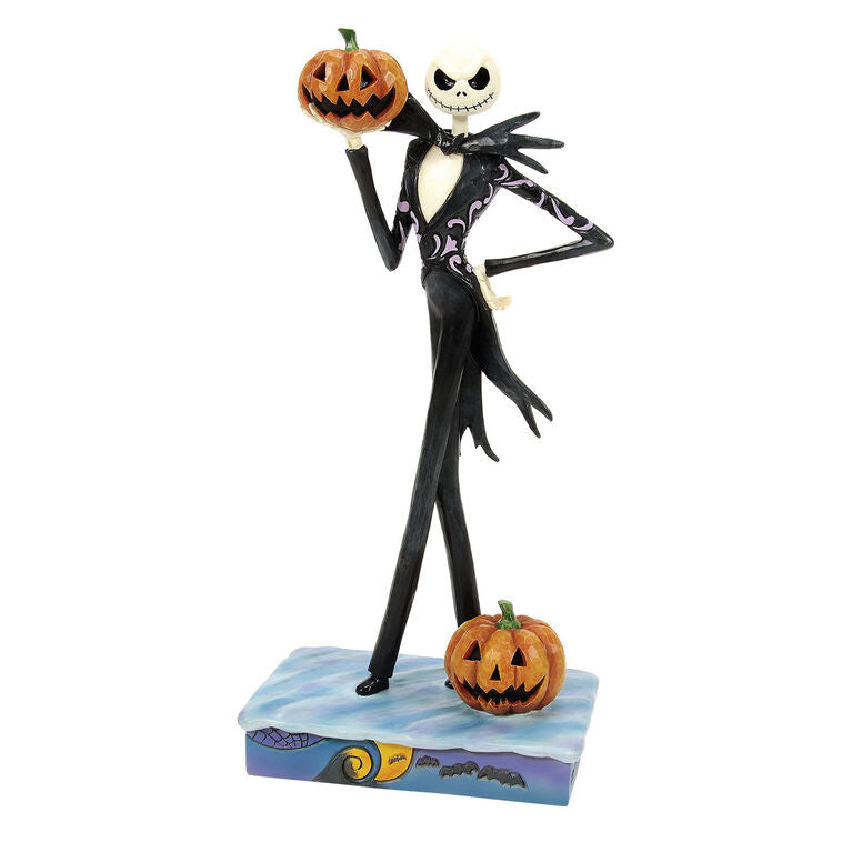 Enesco Jim Shore Disney Tim Burton's The Nightmare Before Christmas Jack With Pumpkins Figurine, 9.2"