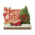 Enesco Jim Shore Heartwood Creek Merry Christmas Lodge Sign Figurine, 5.63"