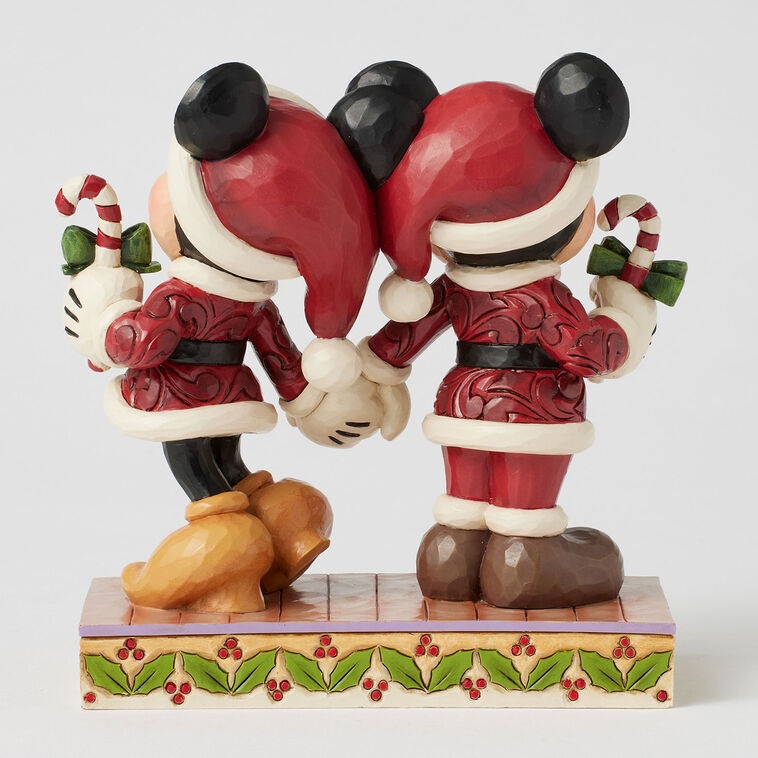 Enesco Jim Shore Disney Mickey And Minnie With Candy Canes Figurine, 6.14"