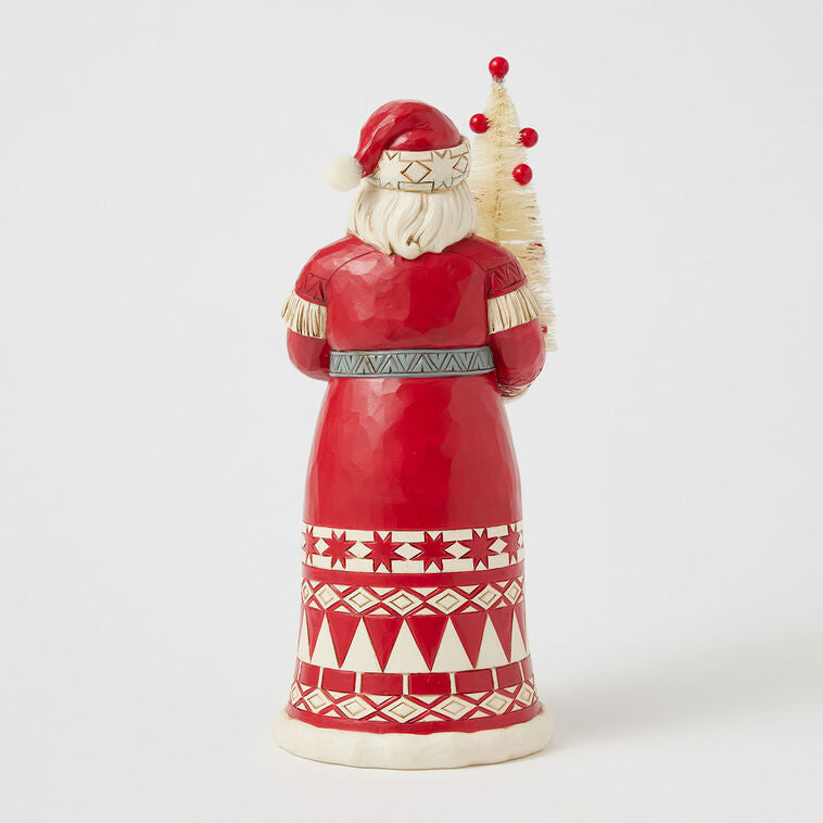 Enesco Jim Shore Nordic Noel Santa With Sisal Tree Figurine, 10.04"