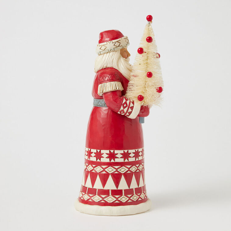 Enesco Jim Shore Nordic Noel Santa With Sisal Tree Figurine, 10.04"