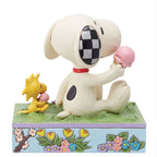 Enesco Jim Shore Peanuts Snoopy And Woodstock Eating Ice Cream Figurine, 5.12"