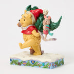 Enesco Jim Shore Disney Winnie The Pooh With Christmas Tree Figurine, 6.22"