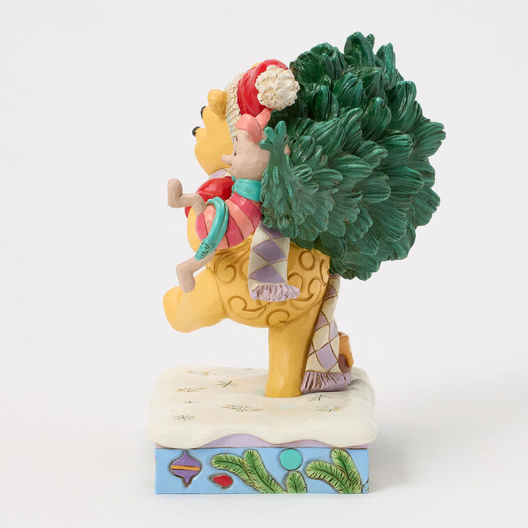 Enesco Jim Shore Disney Winnie The Pooh With Christmas Tree Figurine, 6.22"