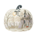 Enesco Jim Shore Pumpkin With Graveyard Scene Halloween Figurine, 7.8" H