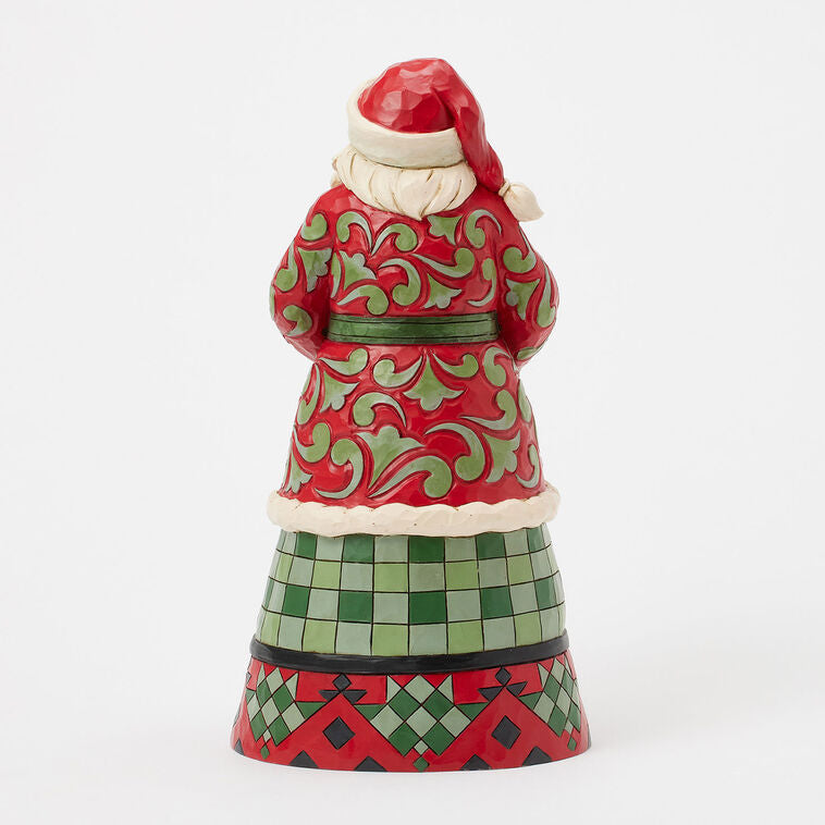 Enesco Jim Shore Heartwood Creek Santa Holding Red Toy Truck Figurine, 10"