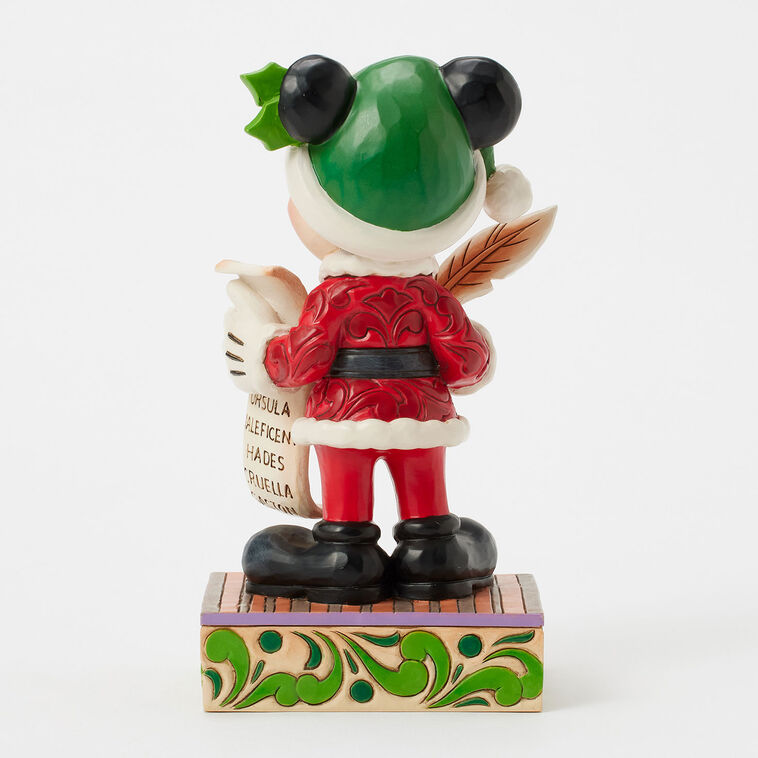 Enesco Jim Shore Disney Santa Mickey Checks His List Figurine, 7.75"