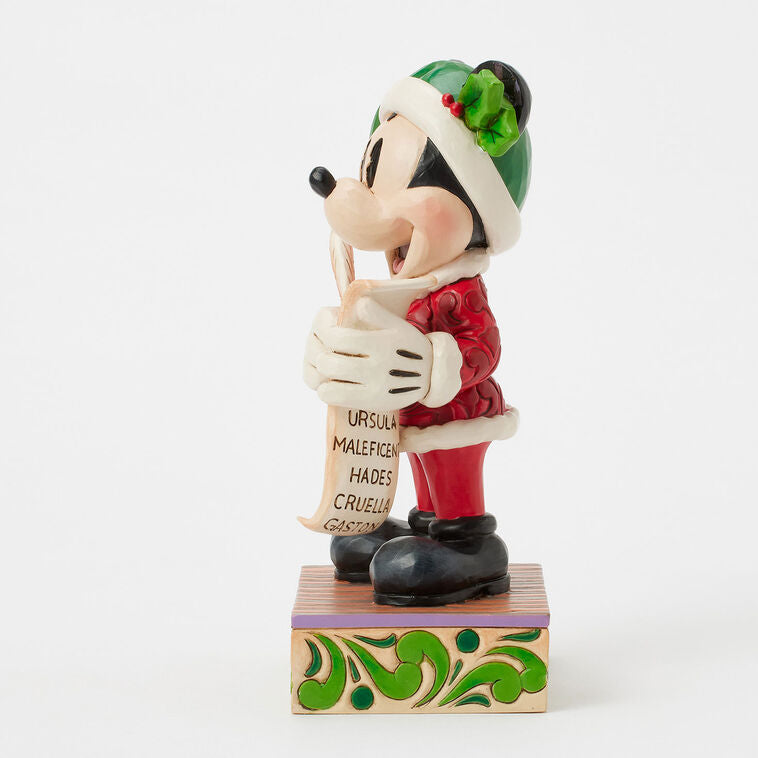 Enesco Jim Shore Disney Santa Mickey Checks His List Figurine, 7.75"
