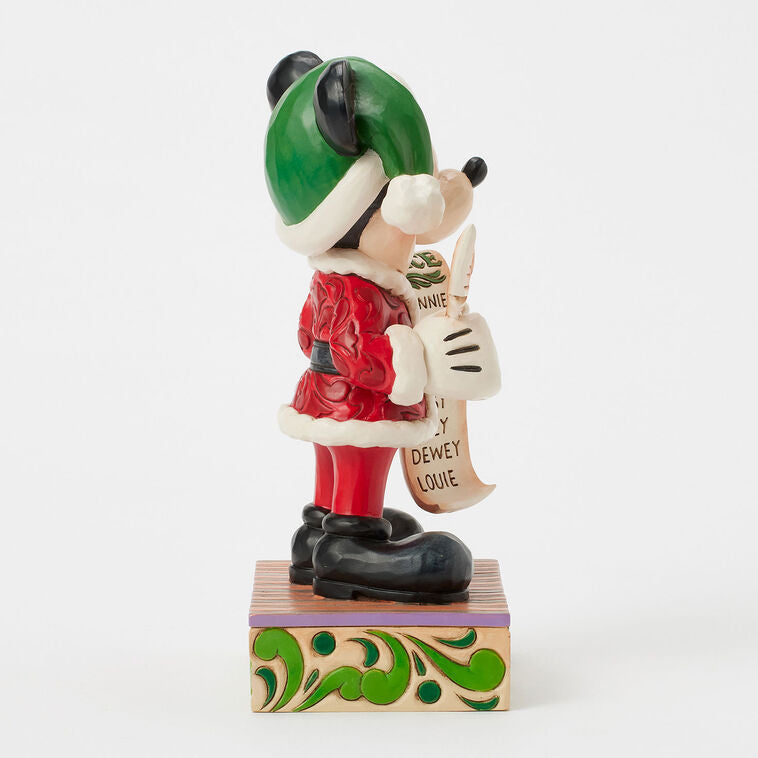 Enesco Jim Shore Disney Santa Mickey Checks His List Figurine, 7.75"