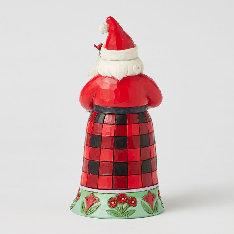 Enesco Jim Shore Heartwood Creek Santa Holding Birdhouse And Birds Figurine, 6.5"