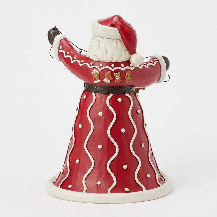 Enesco Jim Shore Heartwood Creek Santa With Gingerbread Garland Figurine, 9.25"