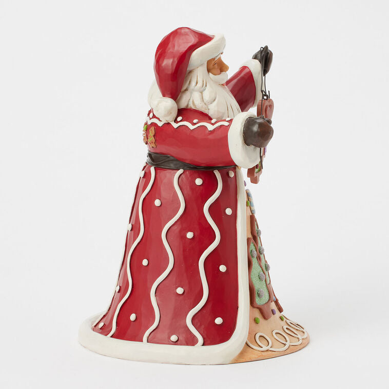 Enesco Jim Shore Heartwood Creek Santa With Gingerbread Garland Figurine, 9.25"