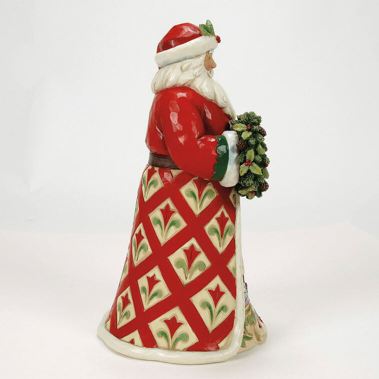Enesco Jim Shore Heartwood Creek Christmas At The Lodge Santa Figurine, 10"