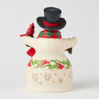 Enesco Jim Shore Heartwood Creek Snowman With Garland And Cardinal Figurine, 8.75"