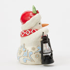 Enesco Jim Shore Heartwood Creek Snowman With Oversized Lantern Figurine, 4.8"