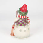 Enesco Jim Shore Heartwood Creek Snowman With Peeking Dog Figurine, 7"