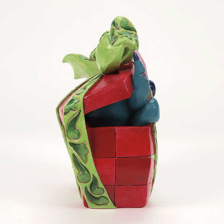 Enesco Jim Shore Disney Stitch Breaking Out Of Present Figurine, 5"