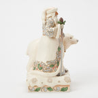 Enesco Jim Shore Woodland Santa With Polar Bear Figurine, 10.24"