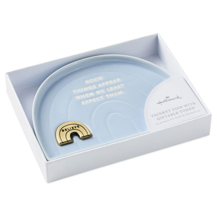 Hallmark Rainbow-Shaped Trinket Dish With Token