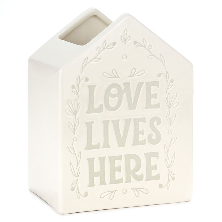 Hallmark Love Lives Here House-Shaped Vase