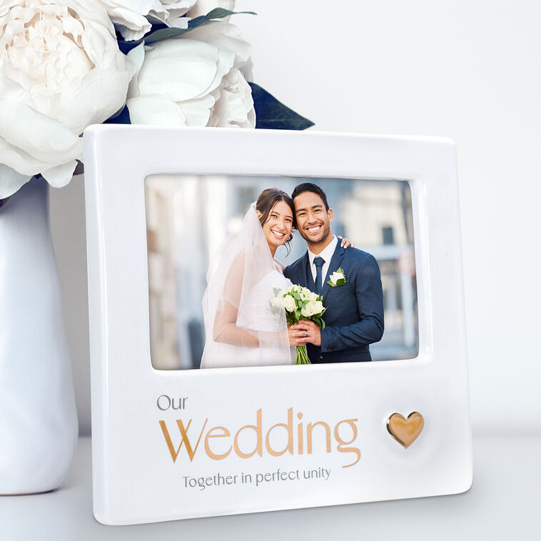  Our Wedding Ceramic Picture Frame, 4x6