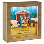 Hallmark Manger Scene Musical Shadow Box With Light, 7x7