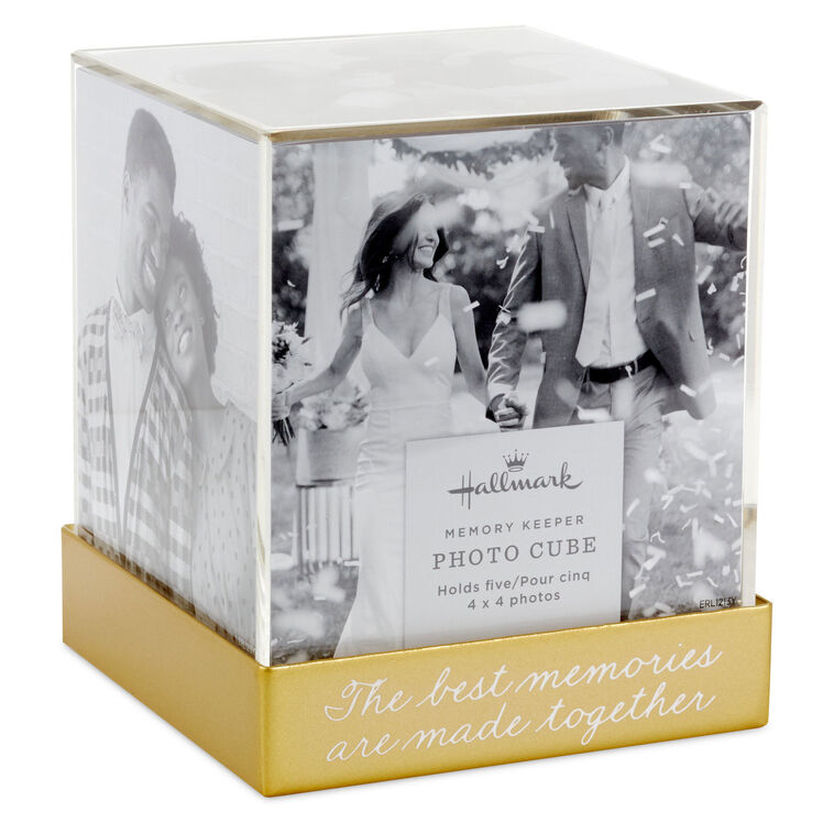 Hallmark Photo Cube Acrylic Picture Frame, Holds 5 Photos