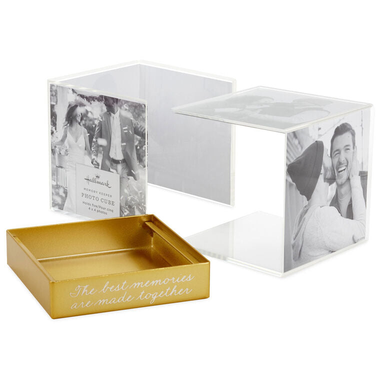 Hallmark Photo Cube Acrylic Picture Frame, Holds 5 Photos