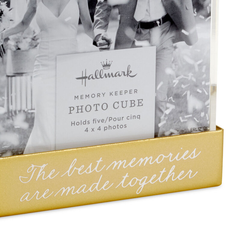 Hallmark Photo Cube Acrylic Picture Frame, Holds 5 Photos