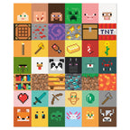 Hallmark Minecraft Game Icons Throw Blanket, 51x62