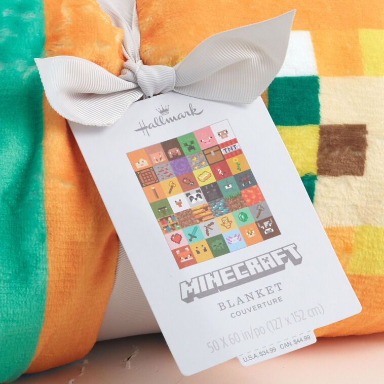 Hallmark Minecraft Game Icons Throw Blanket, 51x62