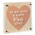 Hallmark Mom's Best Advice Layered Square Quote Sign, 8x8