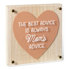 Hallmark Mom's Best Advice Layered Square Quote Sign, 8x8