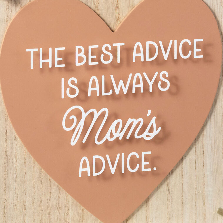 Hallmark Mom's Best Advice Layered Square Quote Sign, 8x8