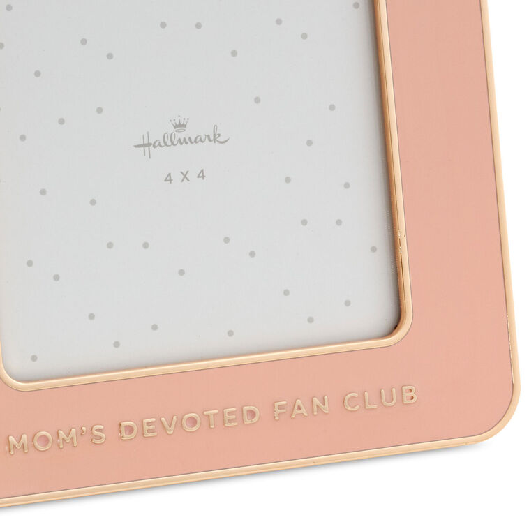 Hallmark Mom's Fan Club Coral Enamel Picture Frame, 4x4