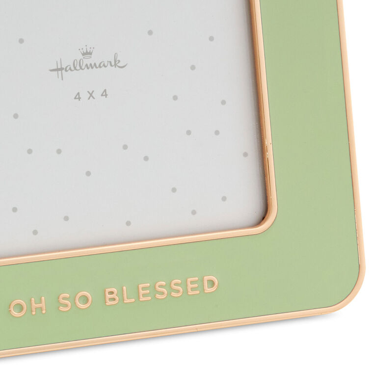 Hallmark Oh So Blessed Green Enamel Picture Frame, 4x4