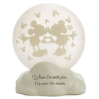Hallmark Disney Mickey Mouse And Minnie Mouse Moon Figurine With Light